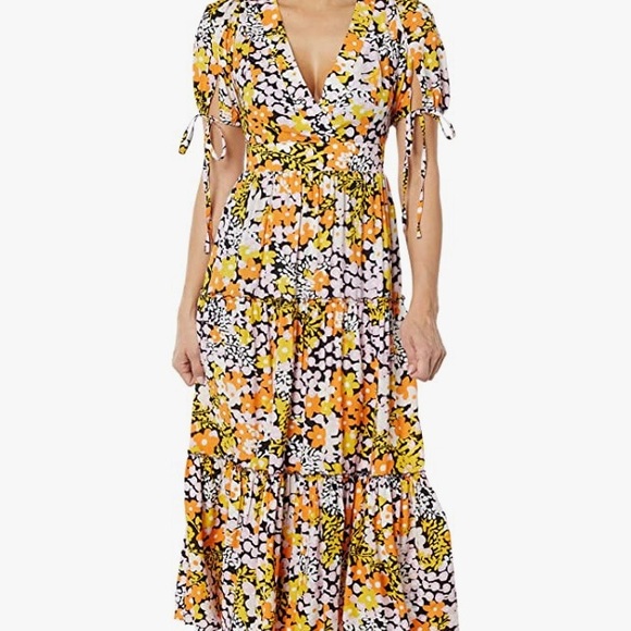 TED BAKER Printed Tiered Midi Dress - Picture 4 of 10